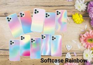 Grosir Distributor Softcase Glossy Rainbow Terbaru