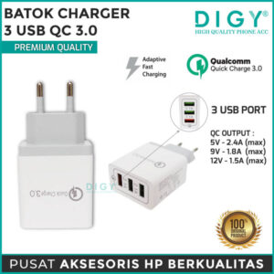 Distributor Grosir Batok Charger QC 3.0 - 1 USB Murah di Jakarta